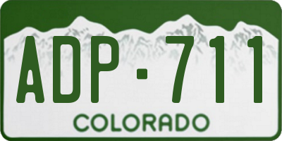 CO license plate ADP711