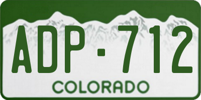 CO license plate ADP712