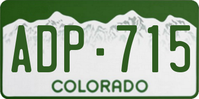 CO license plate ADP715