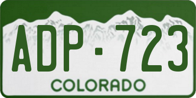 CO license plate ADP723