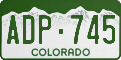 CO license plate ADP745