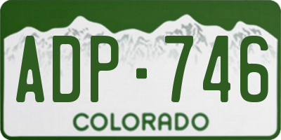 CO license plate ADP746