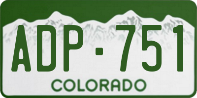 CO license plate ADP751