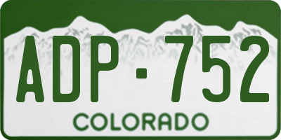 CO license plate ADP752