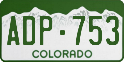 CO license plate ADP753