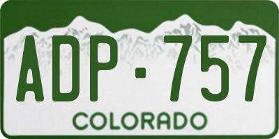 CO license plate ADP757