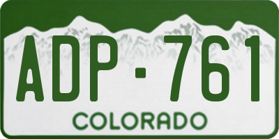CO license plate ADP761