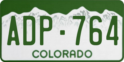 CO license plate ADP764