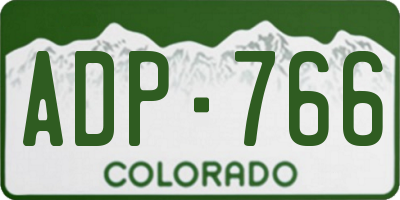 CO license plate ADP766