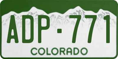 CO license plate ADP771