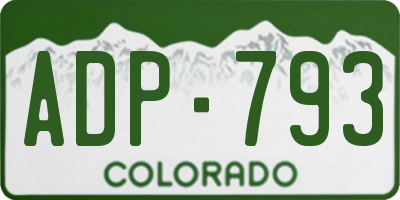 CO license plate ADP793