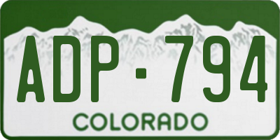 CO license plate ADP794