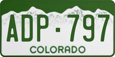 CO license plate ADP797