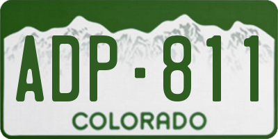 CO license plate ADP811