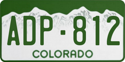 CO license plate ADP812