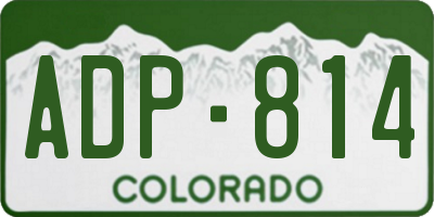 CO license plate ADP814