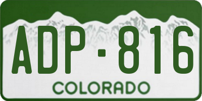 CO license plate ADP816
