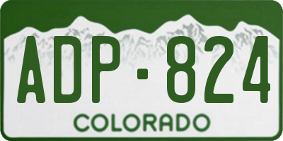 CO license plate ADP824