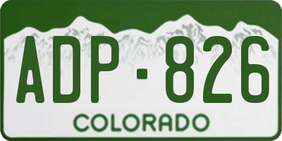 CO license plate ADP826