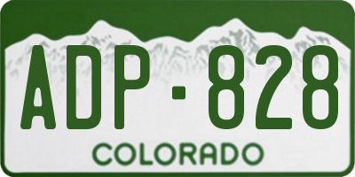 CO license plate ADP828