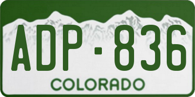 CO license plate ADP836