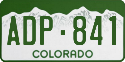 CO license plate ADP841