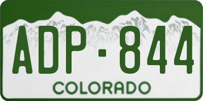 CO license plate ADP844