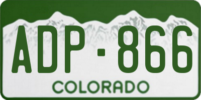 CO license plate ADP866