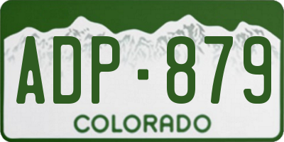 CO license plate ADP879
