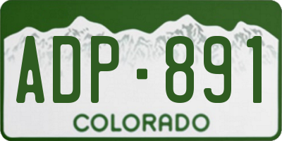 CO license plate ADP891