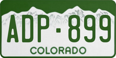 CO license plate ADP899