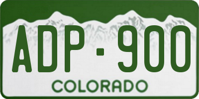 CO license plate ADP900