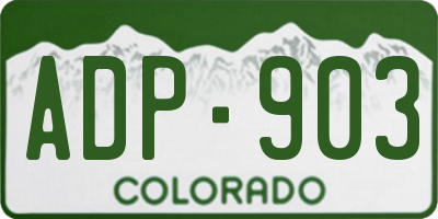 CO license plate ADP903