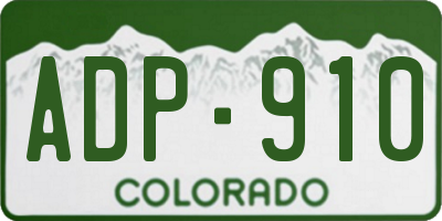 CO license plate ADP910