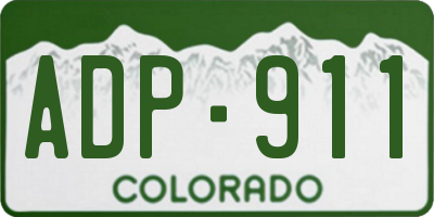 CO license plate ADP911