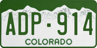 CO license plate ADP914