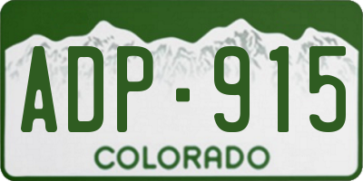 CO license plate ADP915