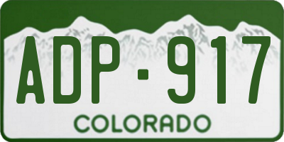 CO license plate ADP917