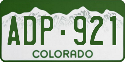 CO license plate ADP921