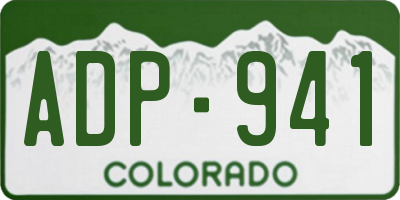 CO license plate ADP941