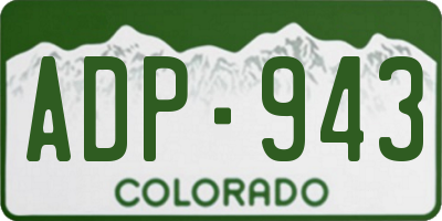 CO license plate ADP943