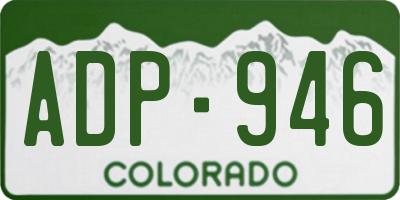 CO license plate ADP946