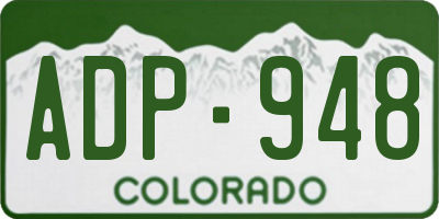 CO license plate ADP948