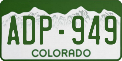 CO license plate ADP949