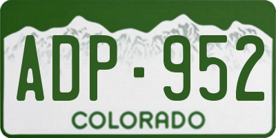 CO license plate ADP952