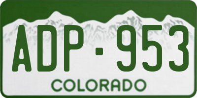CO license plate ADP953