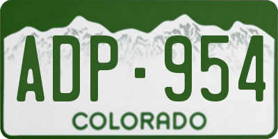 CO license plate ADP954