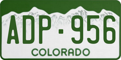CO license plate ADP956
