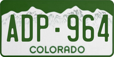 CO license plate ADP964