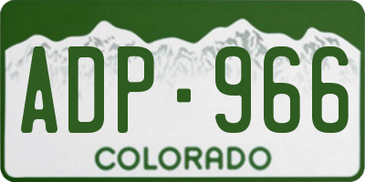 CO license plate ADP966